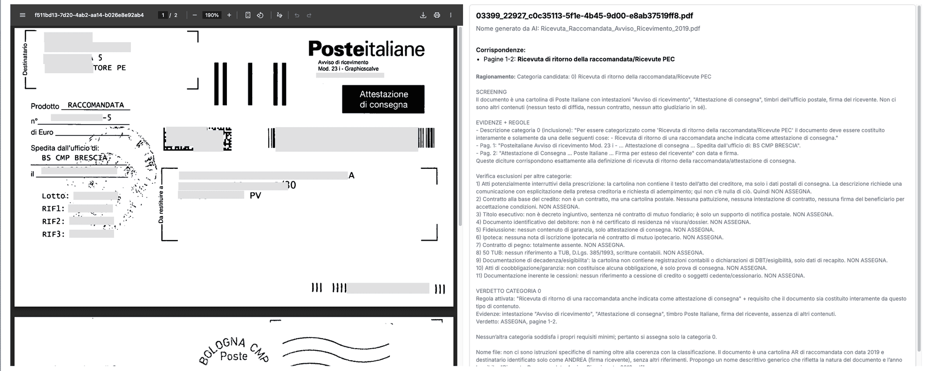 Document Categorization Dashboard